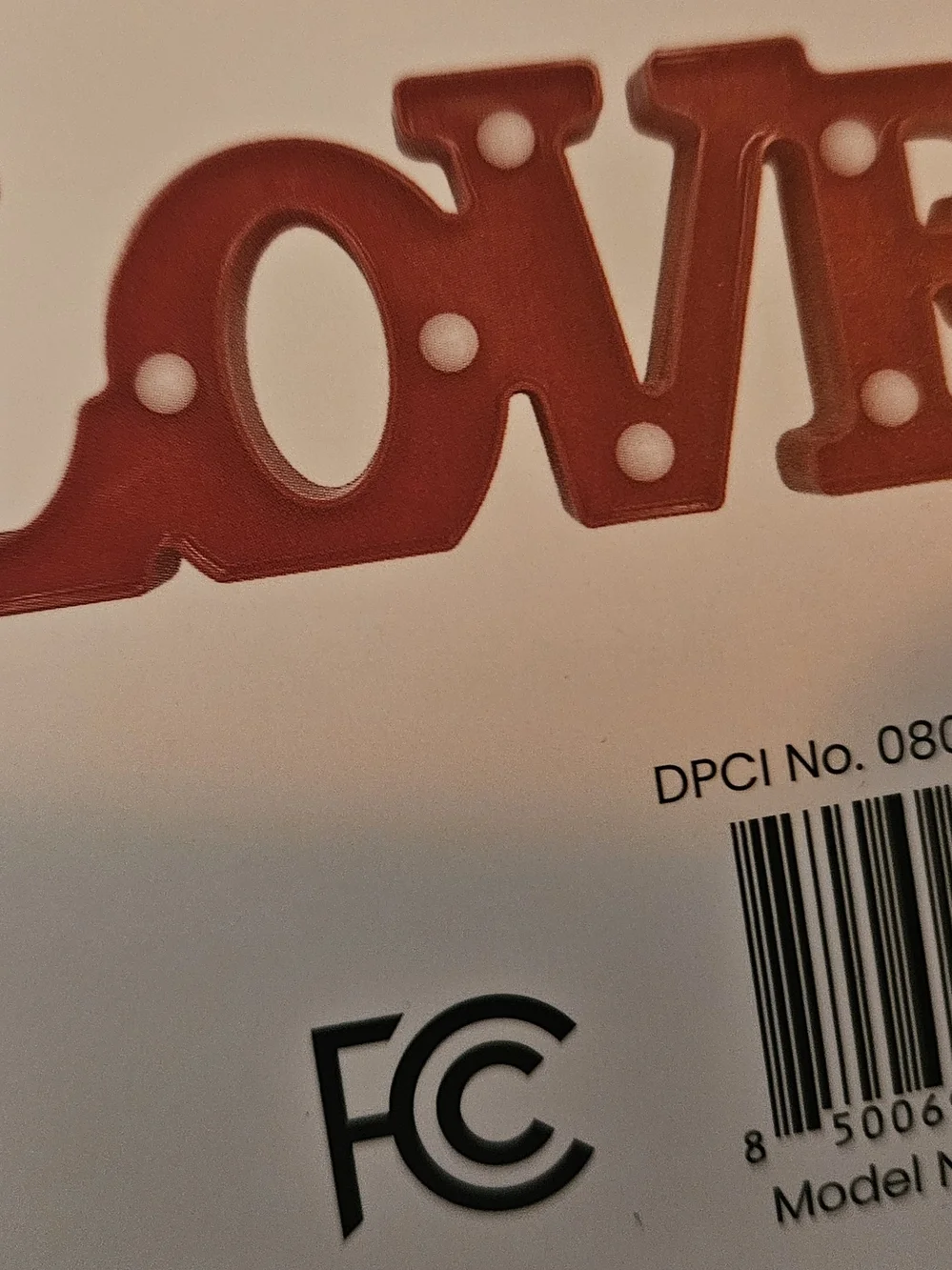 LOVE Light Up LED Marquee Sign Decoration Valentine's Sealed New In Box RARE NIB